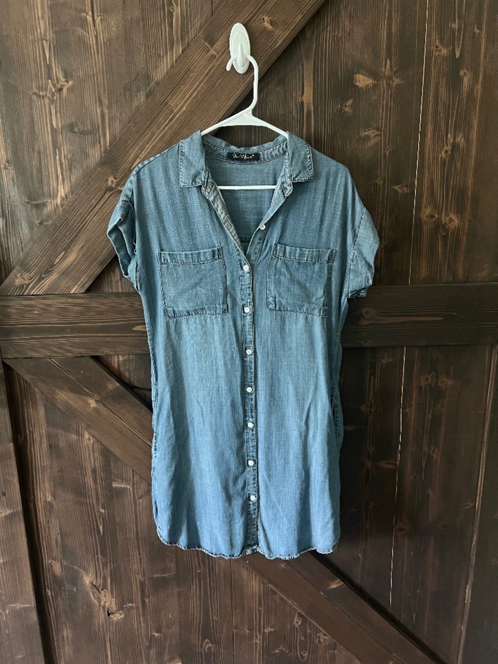 Velvet Heart Tencel Chambray Tunic | Blue